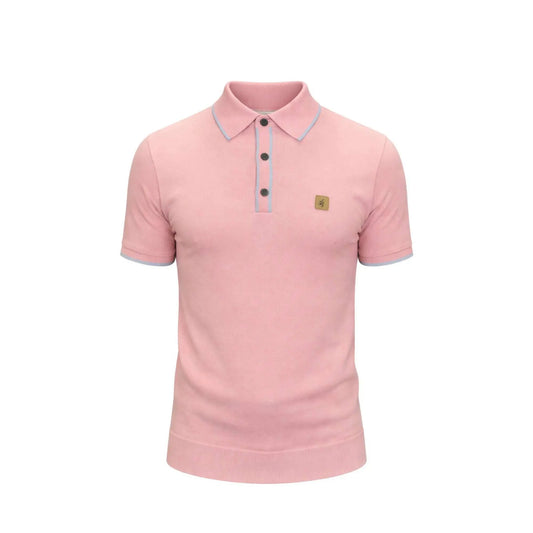 Buy Gabicci Vintage Lineker Short Sleeve Polo - Candy | Short-Sleeved Polo Shirtss at Woven Durham