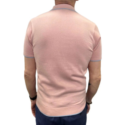 Buy Gabicci Vintage Lineker Short Sleeve Polo - Candy | Short-Sleeved Polo Shirtss at Woven Durham