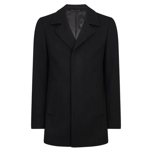 Buy Remus Uomo Lohman Wool Overcoat - Black | Coats & Jacketss at Woven Durham