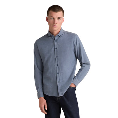 Buy Remus Uomo Long Sleeve Blue Casual Shirt | Long-Sleeved Shirtss at Woven Durham