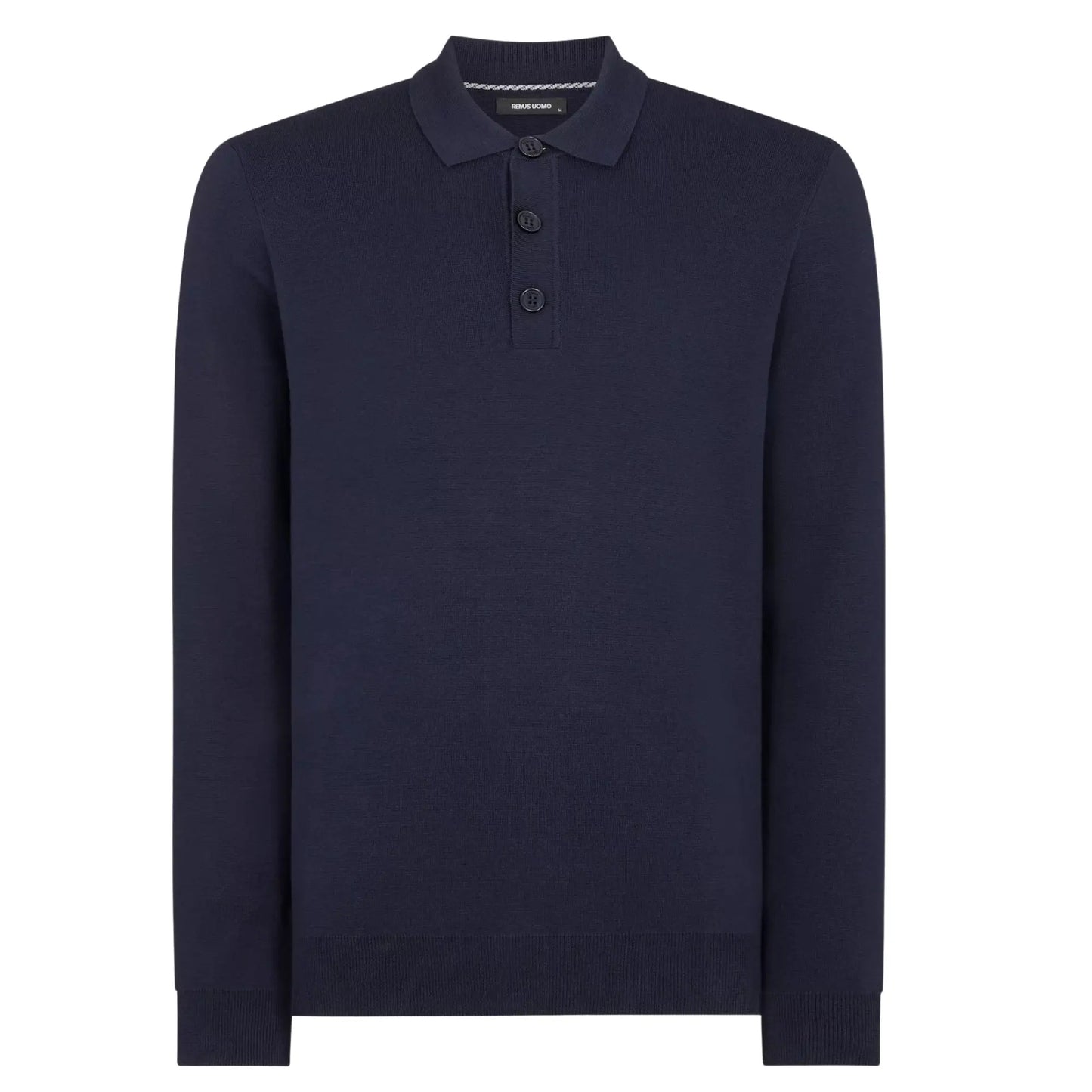 Buy Remus Uomo Long Sleeve Polo - Navy | Long-Sleeved Polo Shirtss at Woven Durham