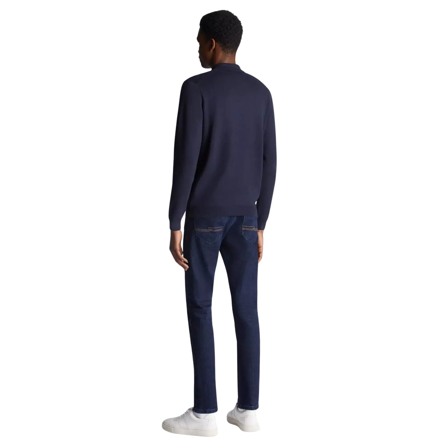 Buy Remus Uomo Long Sleeve Polo - Navy | Long-Sleeved Polo Shirtss at Woven Durham