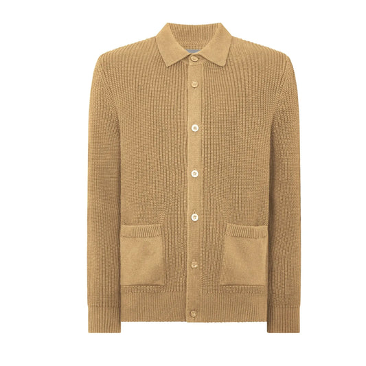 Buy Remus Uomo Long-Sleeved Knitted Cardigan - Beige | Cardiganss at Woven Durham