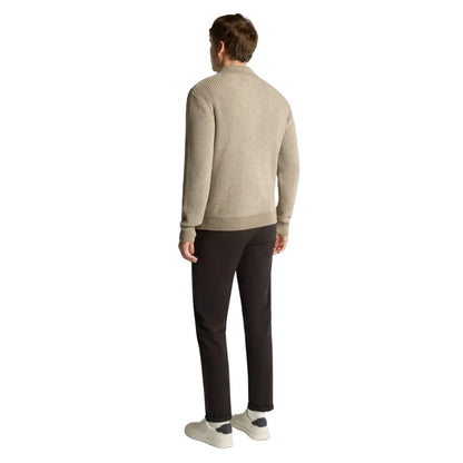 Buy Remus Uomo Long-Sleeved Knitted Polo - Beige | Long-Sleeved Polo Shirtss at Woven Durham