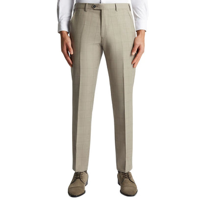 Buy Remus Uomo Lucian Windowpane Check Suit Trouser - Beige | Suit Jacketss at Woven Durham