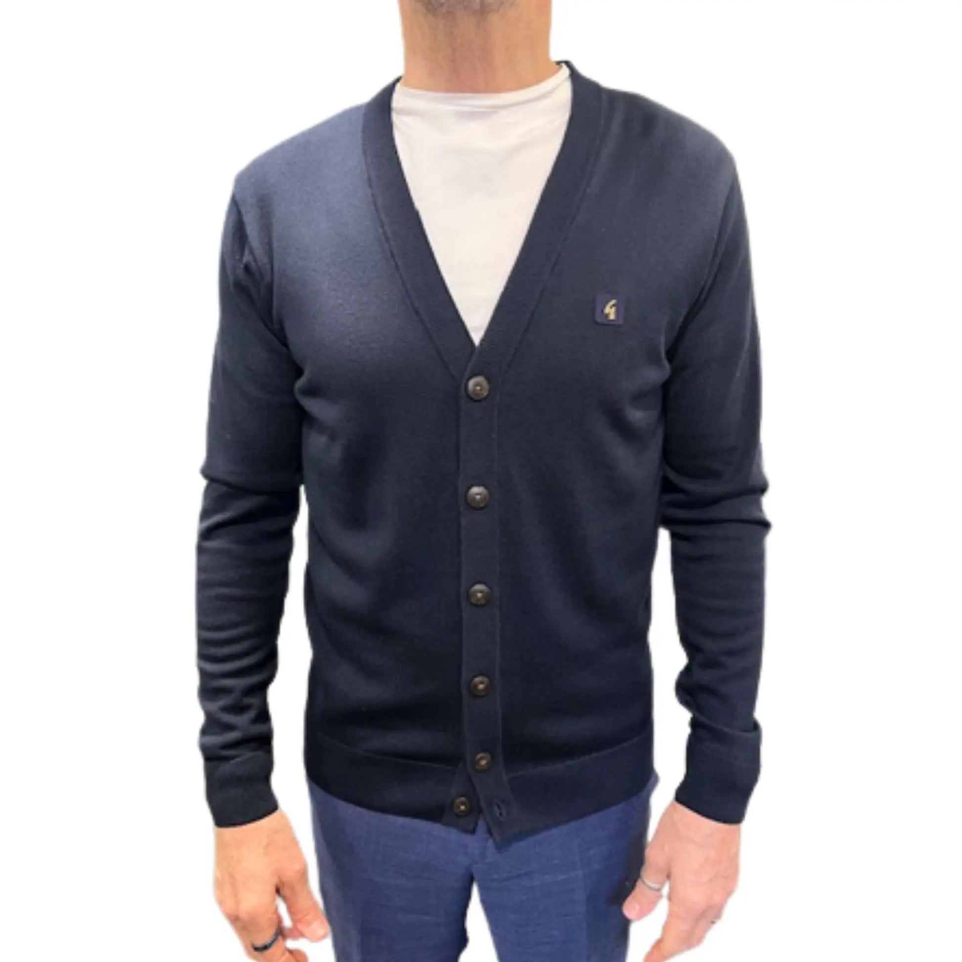 Buy Gabicci Vintage Macklin Button Through Cardigan - Navy | Cardiganss at Woven Durham