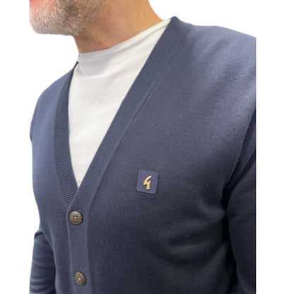 Buy Gabicci Vintage Macklin Button Through Cardigan - Navy | Cardiganss at Woven Durham