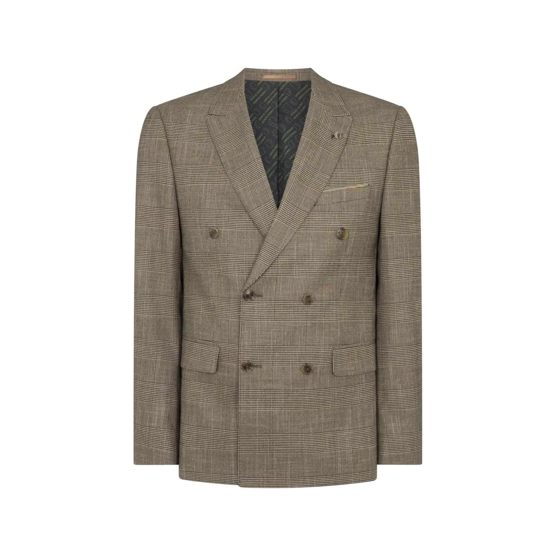 Buy Remus Uomo Marino DB Prince of Wales Check Suit Jacket - Brown | Suit Jacketss at Woven Durham