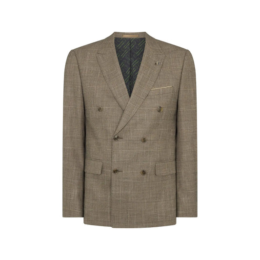 Buy Remus Uomo Marino DB Prince of Wales Check Suit Jacket - Brown | Suit Jacketss at Woven Durham