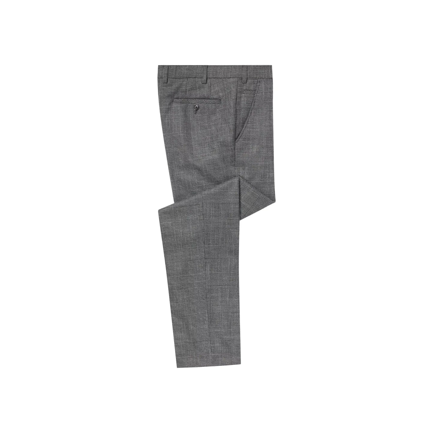 Buy Remus Uomo Marino Prince of Wales Check Suit Trouser - Grey | Suit Trouserss at Woven Durham