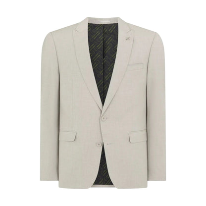 Buy Remus Uomo Mario Peak Lapel Suit Jacket - Stone | Blazerss at Woven Durham