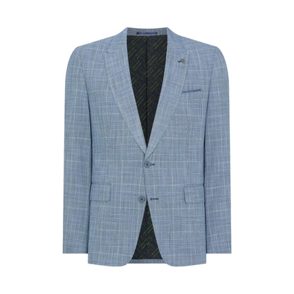 Buy Remus Uomo Massa POW Check Suit Jacket - Blue | Blazerss at Woven Durham