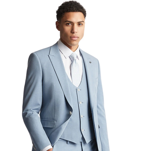 Buy Remus Uomo Massa Suit Waistcoat - Sky Blue | Suit Waistcoatss at Woven Durham