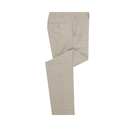 Buy Remus Uomo Matteo Check Suit Trousers - Stone | Suit Trouserss at Woven Durham