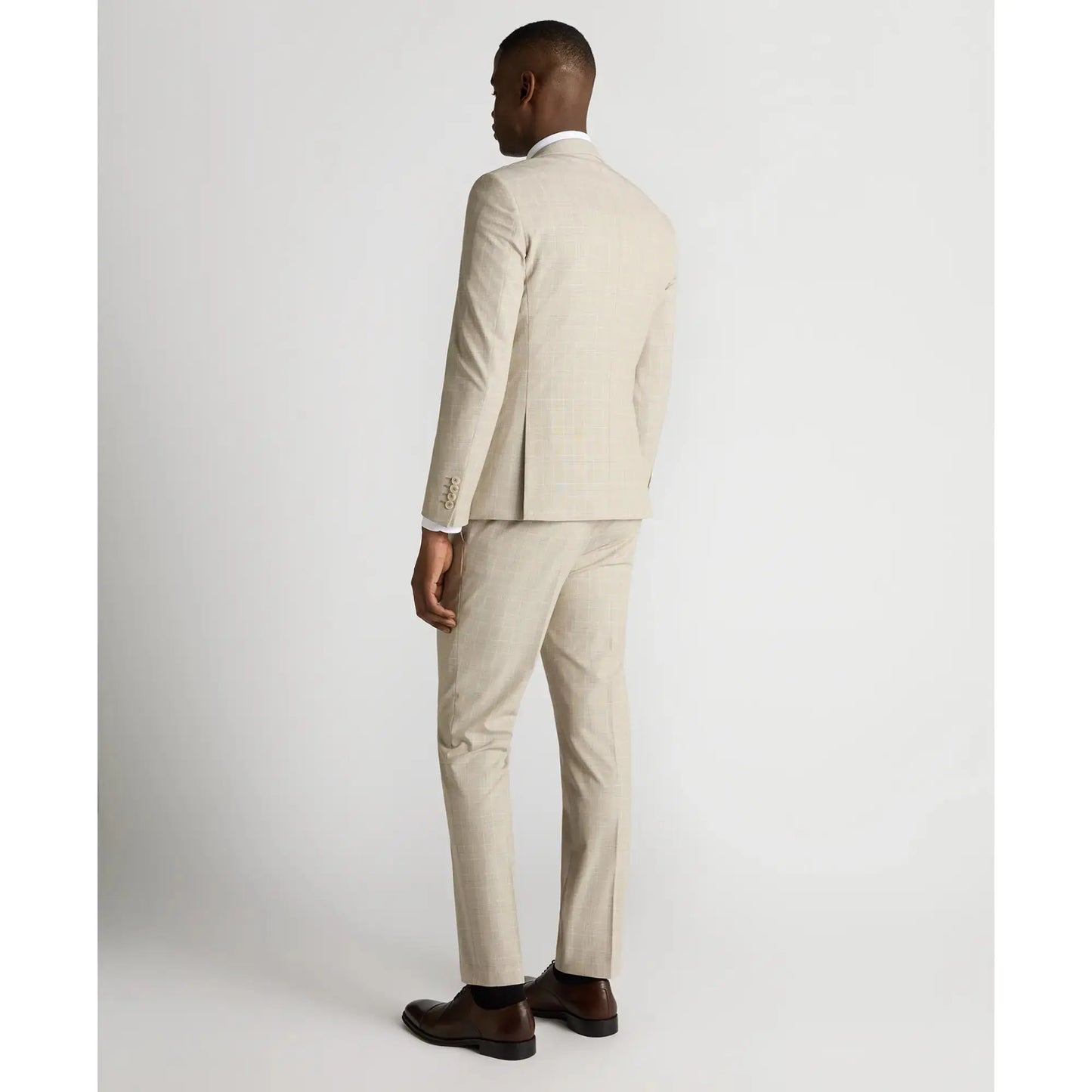 Buy Remus Uomo Matteo Check Suit Jacket - Stone | Suit Jacketss at Woven Durham