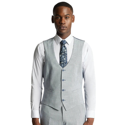 Buy Remus Uomo Matteo Check Suit Waistcoat - Blue | Suit Waistcoatss at Woven Durham