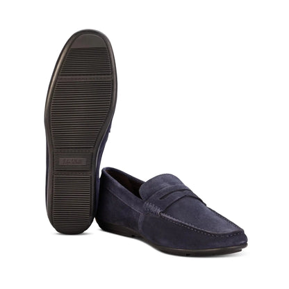 Buy John White McQueen Driving Moccasin - Navy | Loafers at Woven Durham