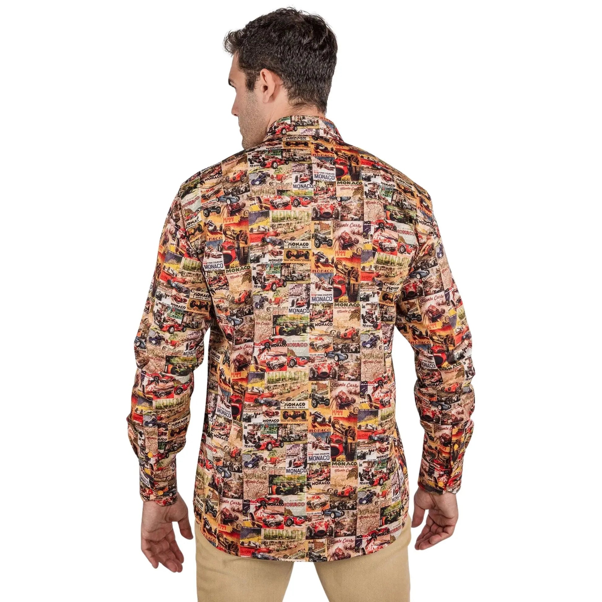 Buy Claudio Lugli Monaco Racing Print Shirt - Multi | Long-Sleeved Shirtss at Woven Durham