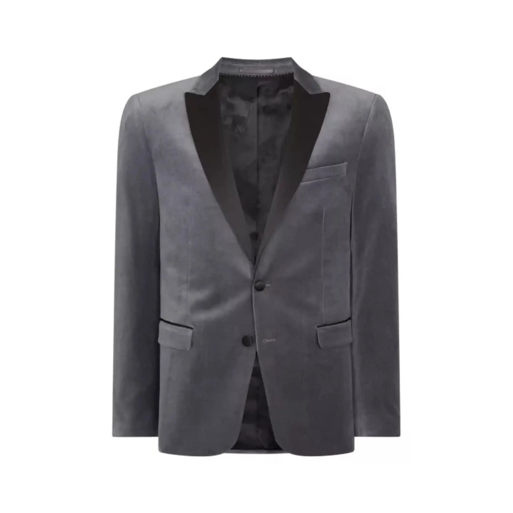 Buy Remus Uomo Monti Velvet Jacket - Grey | Blazerss at Woven Durham