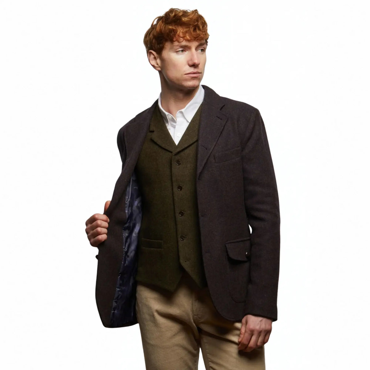 Buy Guards London Navy Allenby Wool Tweed Blazer | Blazerss at Woven Durham