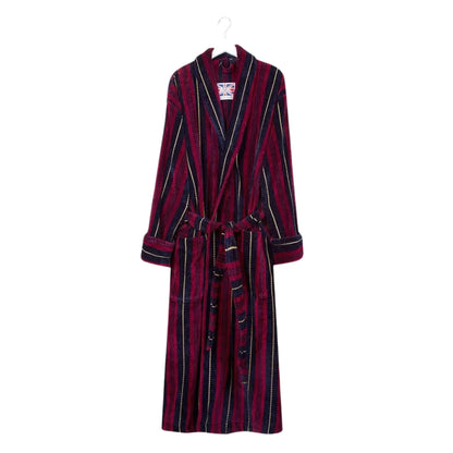 Buy Bown of London Marchand Dressing Gown - Claret / Navy | Nightgownss at Woven Durham