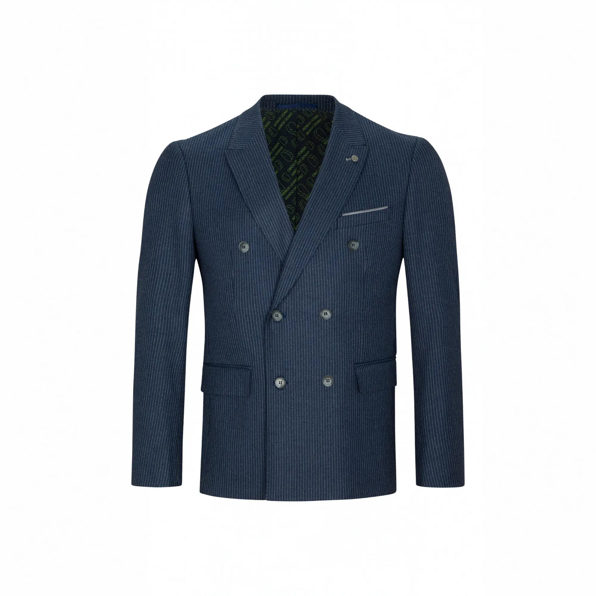 Buy Remus Uomo Navy DB Pinstripe Suit Jacket | Suit Jacketss at Woven Durham