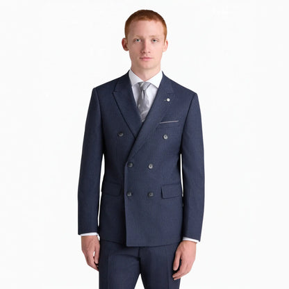 Buy Remus Uomo Navy DB Pinstripe Suit Jacket | Suit Jacketss at Woven Durham
