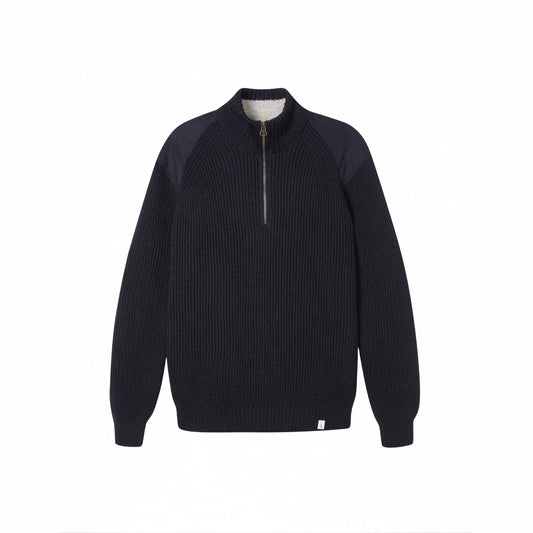 Buy Peregrine Navy Foxton Quarter Zip Jumper | Zip-Up Jumperss at Woven Durham
