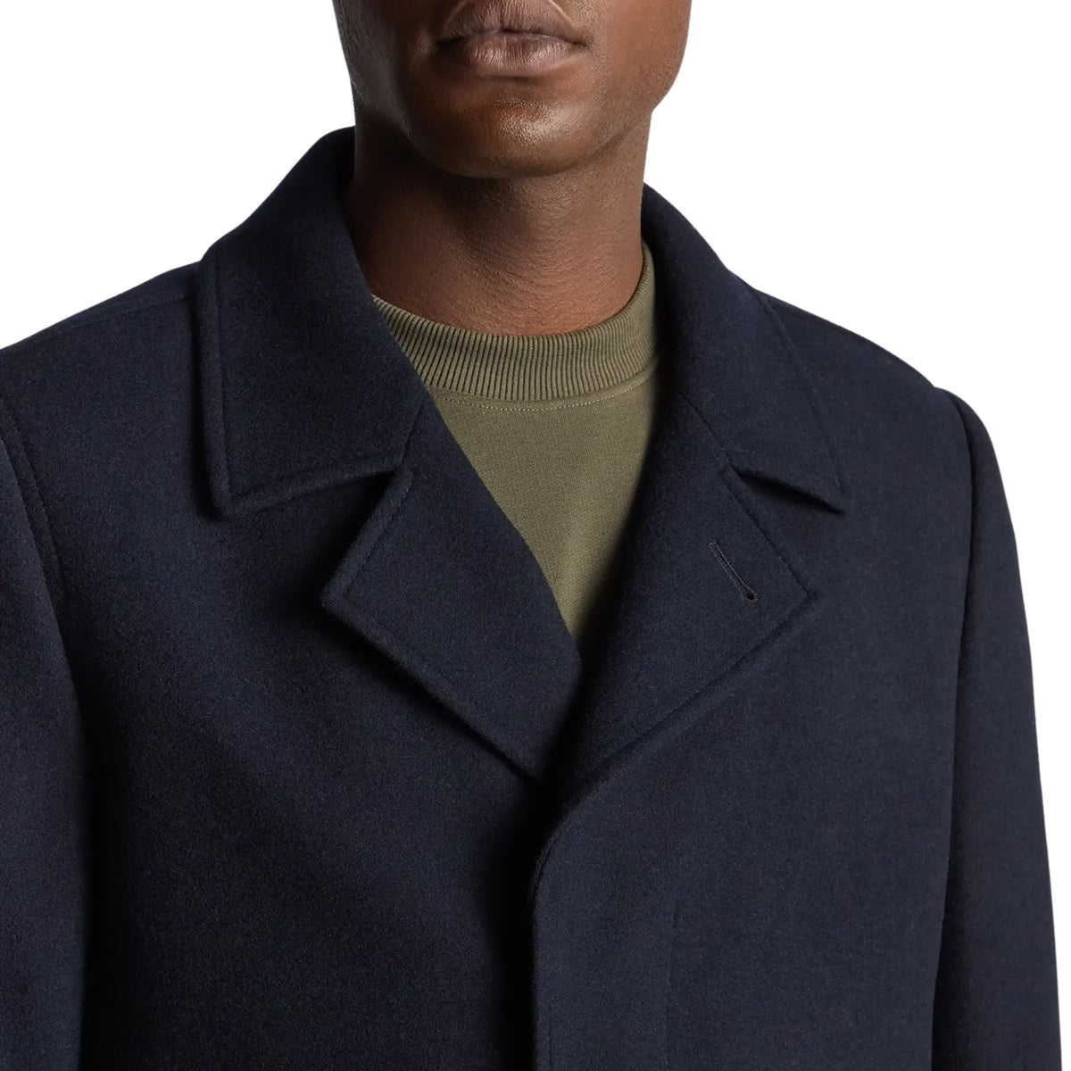 Buy Remus Uomo Navy Lochlan Overcoat | Overcoatss at Woven Durham
