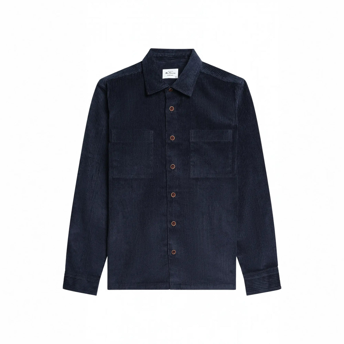 Buy Ben Sherman Navy Long Sleeve Corduroy Overshirt | Overshirtss at Woven Durham