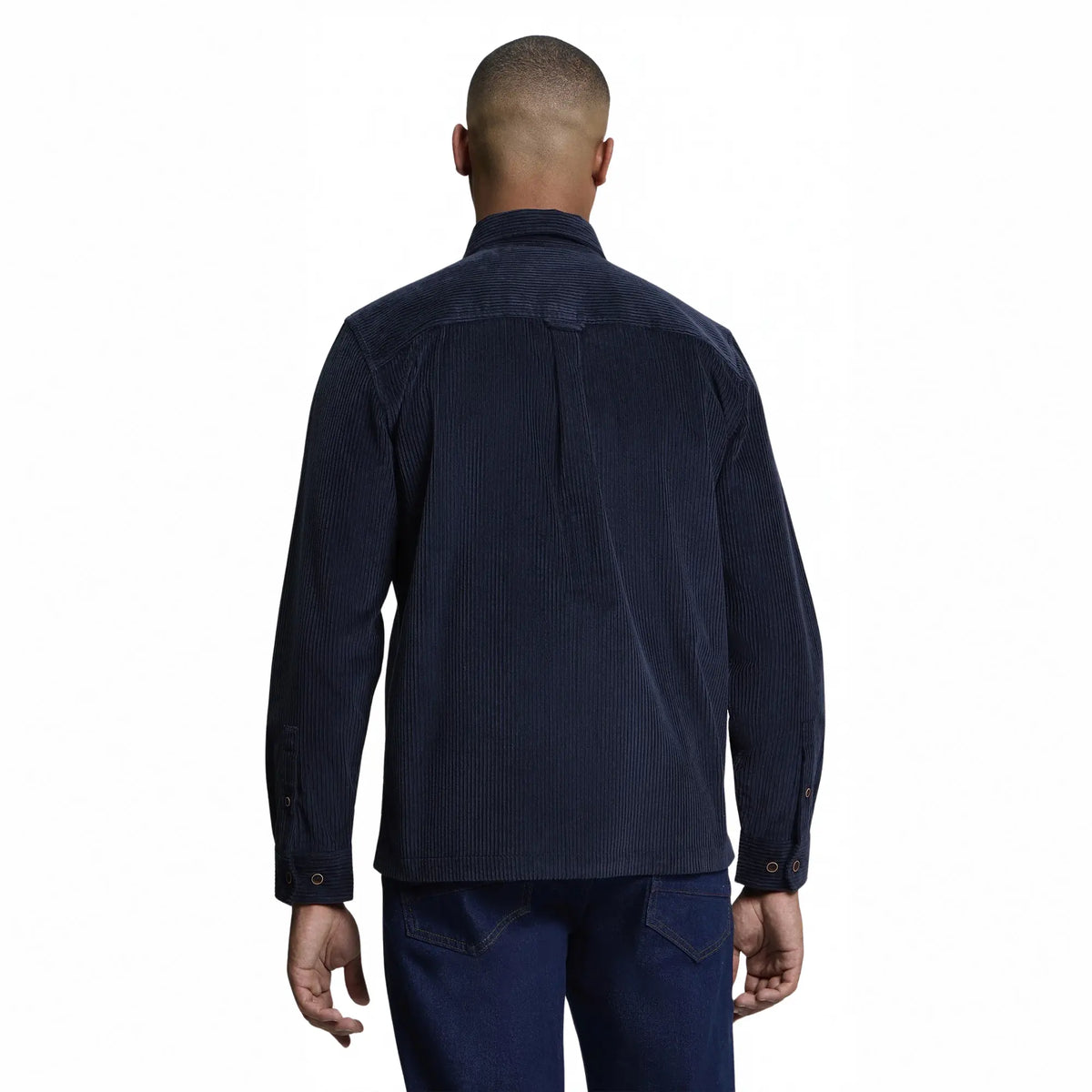 Buy Ben Sherman Navy Long Sleeve Corduroy Overshirt | Overshirtss at Woven Durham