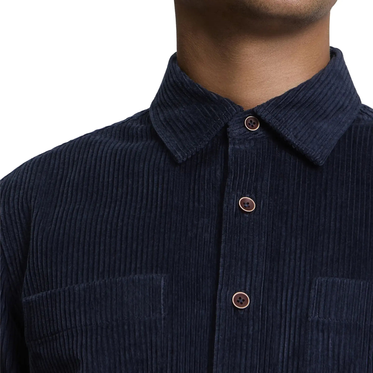Buy Ben Sherman Navy Long Sleeve Corduroy Overshirt | Overshirtss at Woven Durham