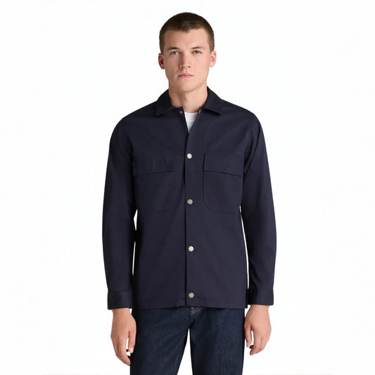 Buy Remus Uomo Navy Paolo Overshirt | Overshirtss at Woven Durham