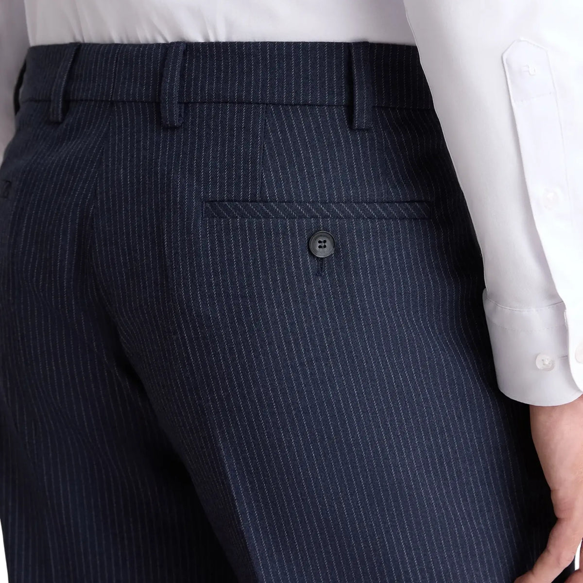 Buy Remus Uomo Navy Pinstripe Marino Trouser | Suit Trouserss at Woven Durham