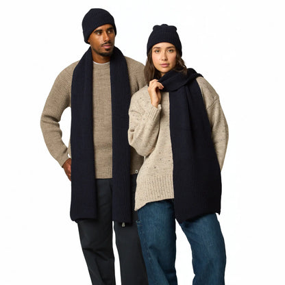 Buy Peregrine Navy Porter Ribbed Beanie | Wool Hatss at Woven Durham