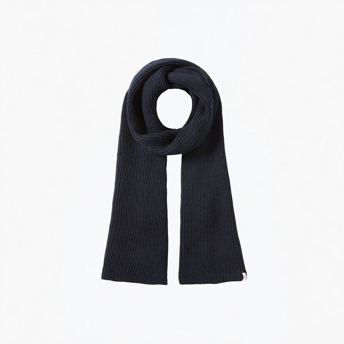 Buy Peregrine Navy Porter Ribbed Scarf | Scarvess at Woven Durham