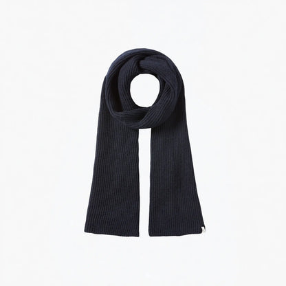 Buy Peregrine Navy Porter Ribbed Scarf | Scarvess at Woven Durham