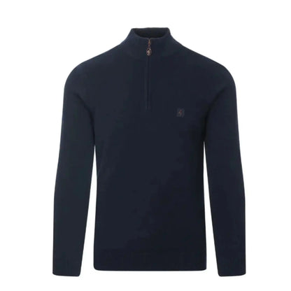 Buy Gabicci Vintage Naxton Navy Quarter-Zip Jumper | Zip-Up Jumperss at Woven Durham