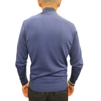 Buy Gabicci Vintage Naxton Quarter-Zip Jumper - Blue | Zip-Up Jumperss at Woven Durham