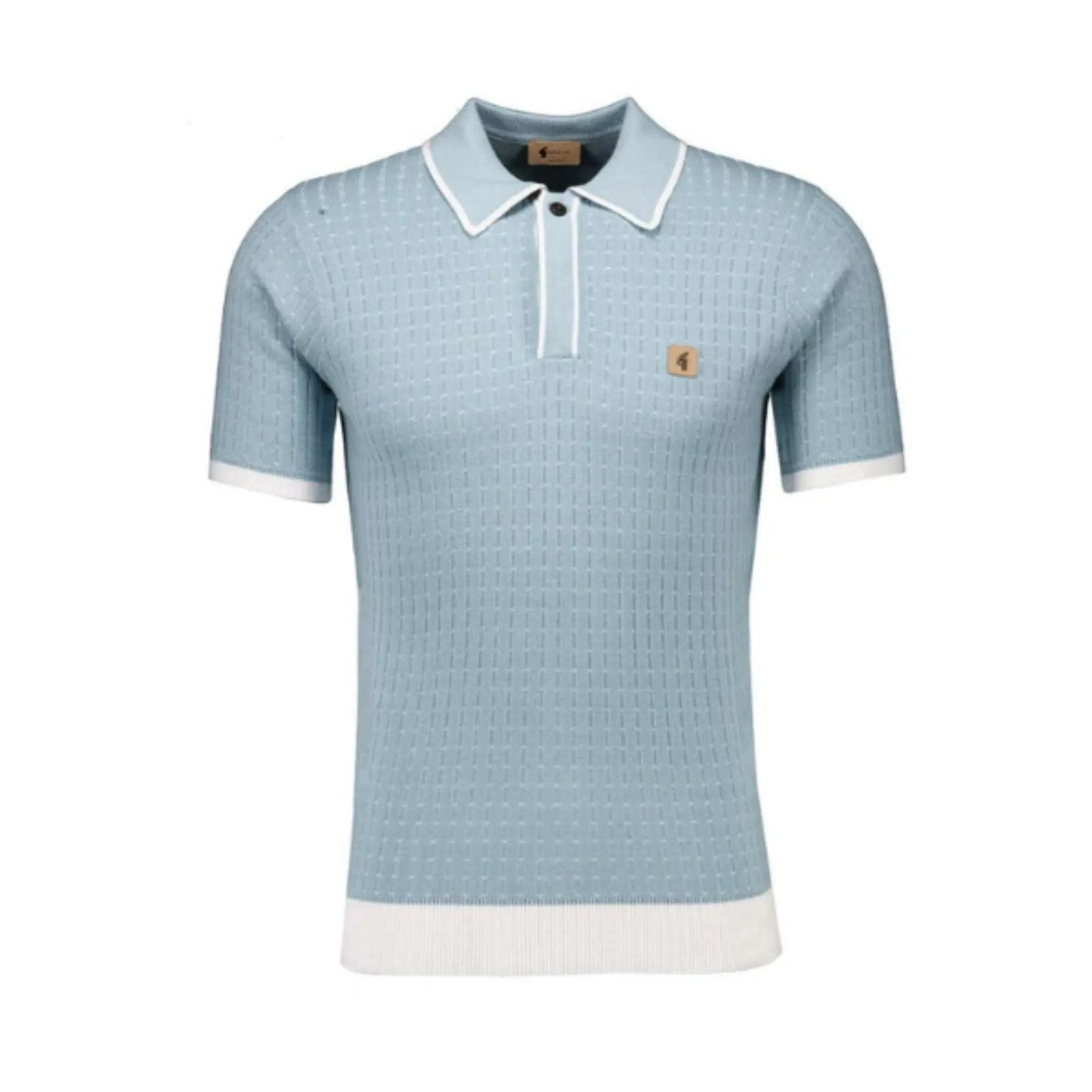 Buy Gabicci Vintage Osbourne Knitted Polo - Mint | Short-Sleeved Polo Shirtss at Woven Durham