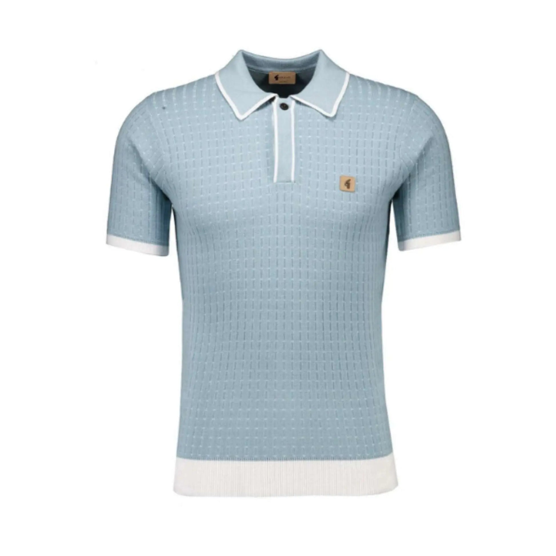 Buy Gabicci Vintage Osbourne Knitted Polo - Mint | Short-Sleeved Polo Shirtss at Woven Durham