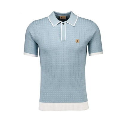 Buy Gabicci Vintage Osbourne Knitted Polo - Mint | Short-Sleeved Polo Shirtss at Woven Durham