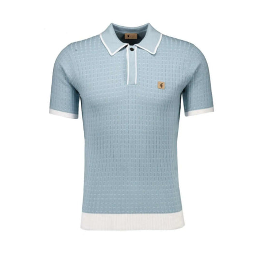 Buy Gabicci Vintage Osbourne Knitted Polo - Mint | Short-Sleeved Polo Shirtss at Woven Durham