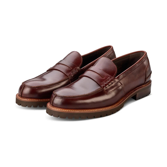 Buy John White Oxburgh Penny Loafer - Brown | Loafers at Woven Durham