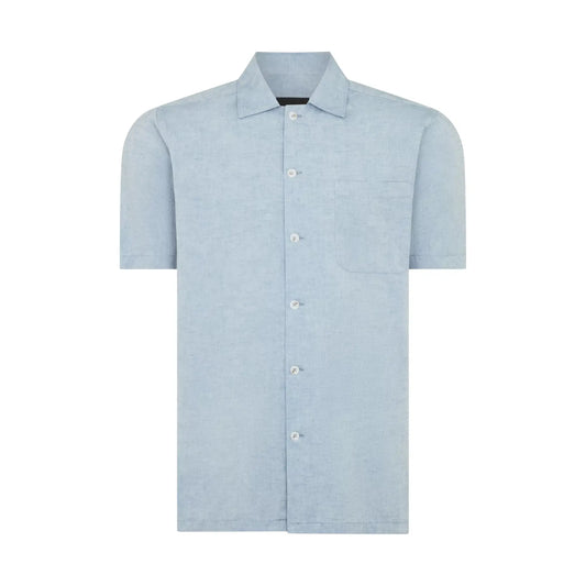 Buy Remus Uomo Paolo Denim Short Sleeve Shirt - Blue | Short-Sleeved Shirtss at Woven Durham