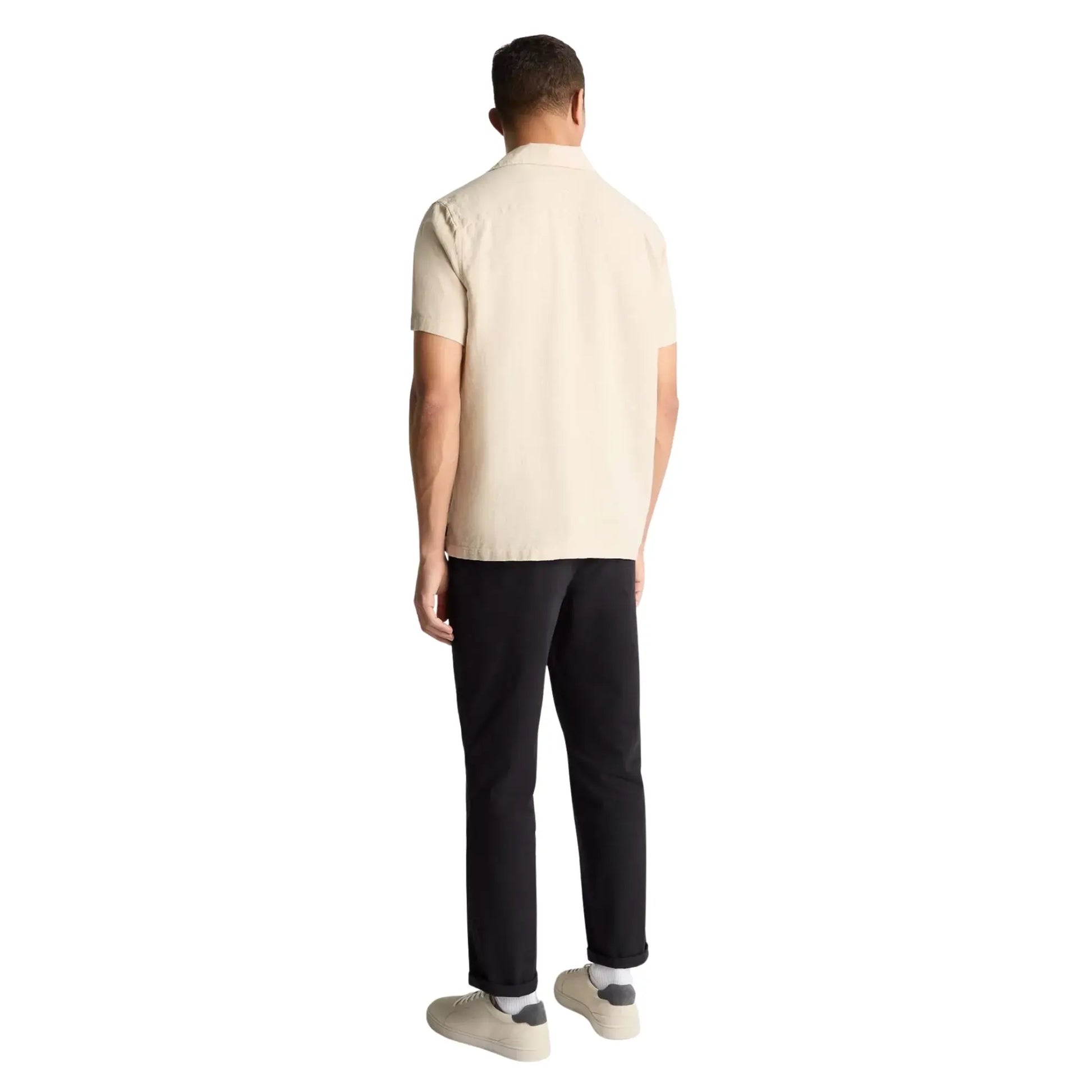 Buy Remus Uomo Paolo Linen Short Sleeve Shirt - Stone | Short-Sleeved Shirtss at Woven Durham