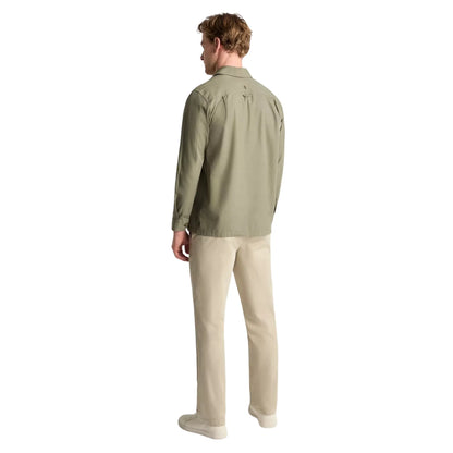 Buy Remus Uomo Patch Pocket Cotton Shirt - Green | Overshirtss at Woven Durham