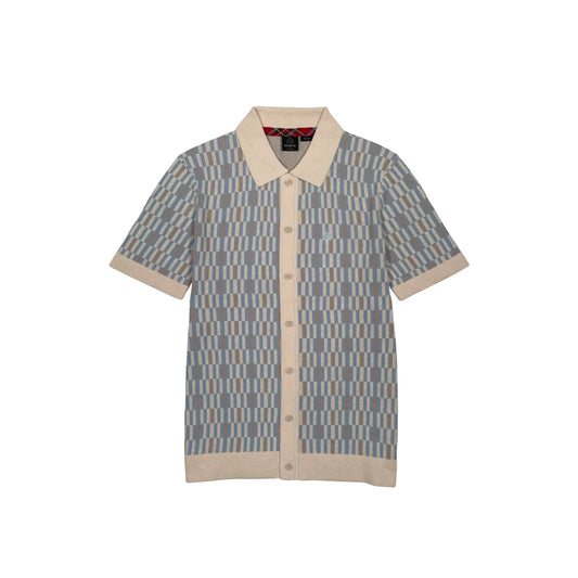 Buy Merc London Penrose Knitted Polo - Cream | Short-Sleeved Polo Shirtss at Woven Durham