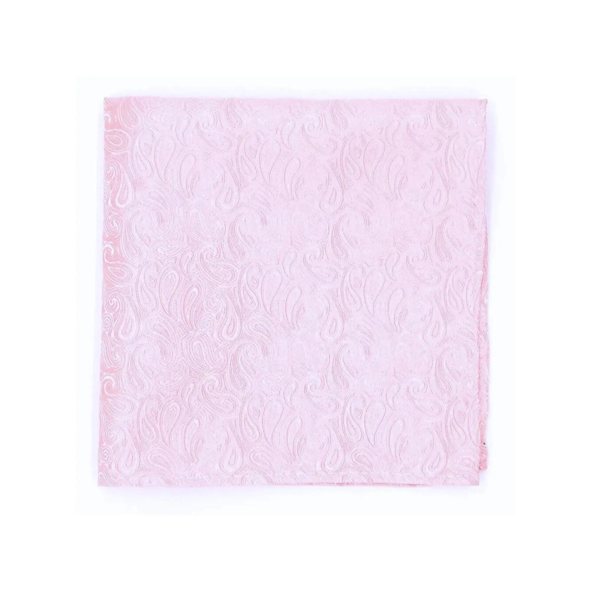 Buy L.A. Smith Pink Wedding Paisley Pocket Square | Polyester Pocket Squaress at Woven Durham