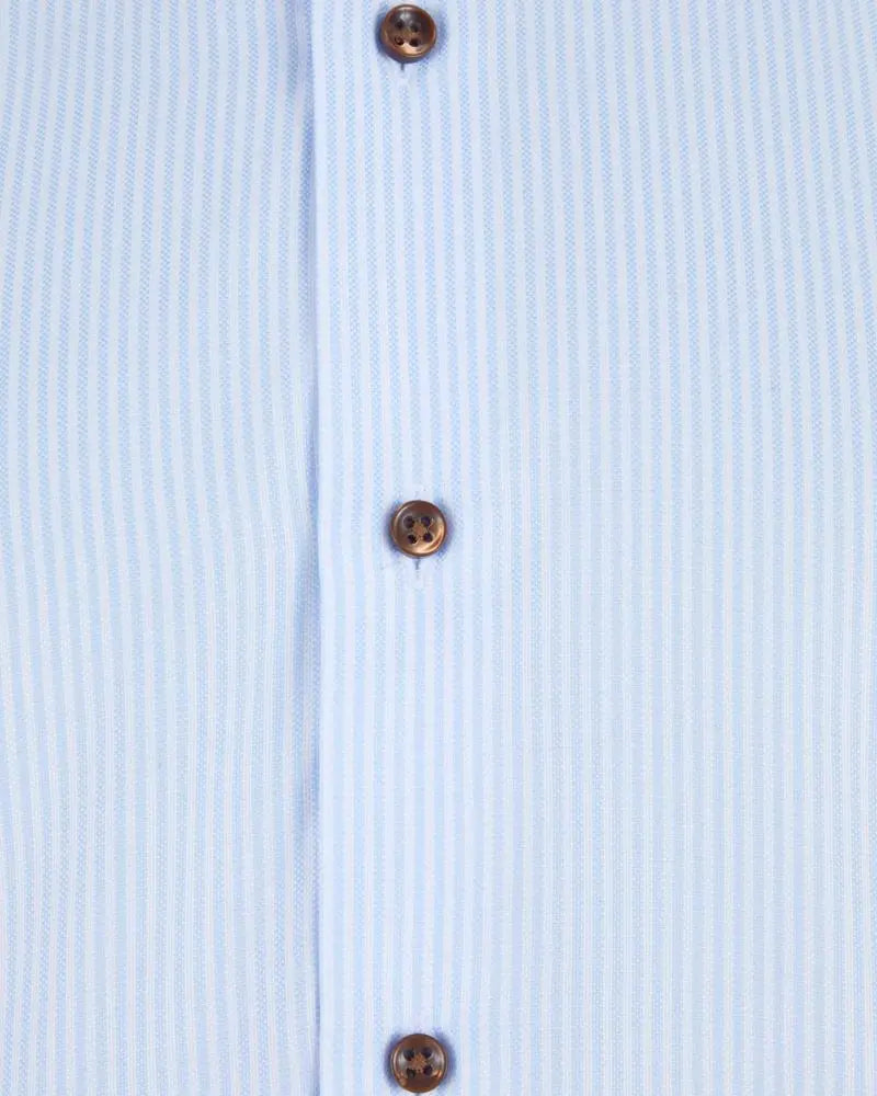 Buy Marnelli Sartoria Pinstripe Shirt - Sky Blue/White | Long-Sleeved Shirtss at Woven Durham